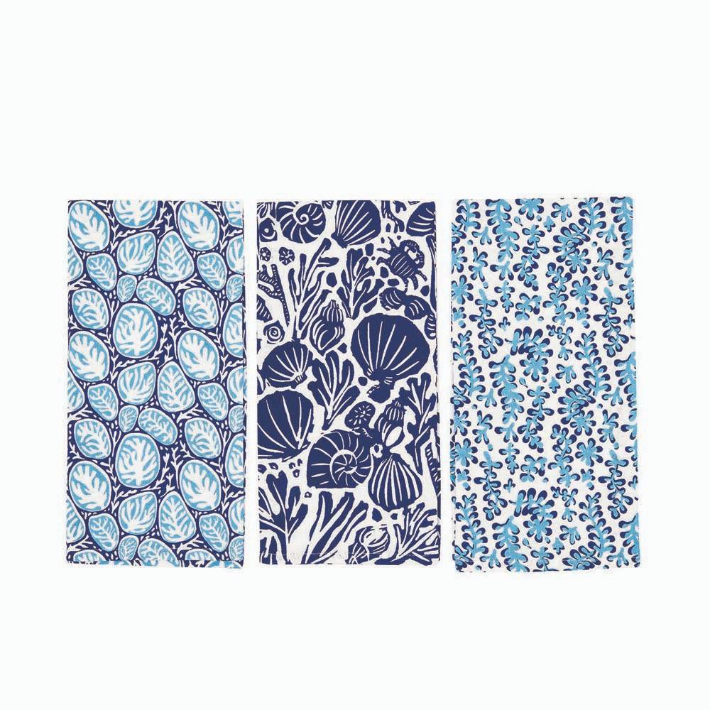 SEA LIFE Cotton Kitchen Towels, Set of 3