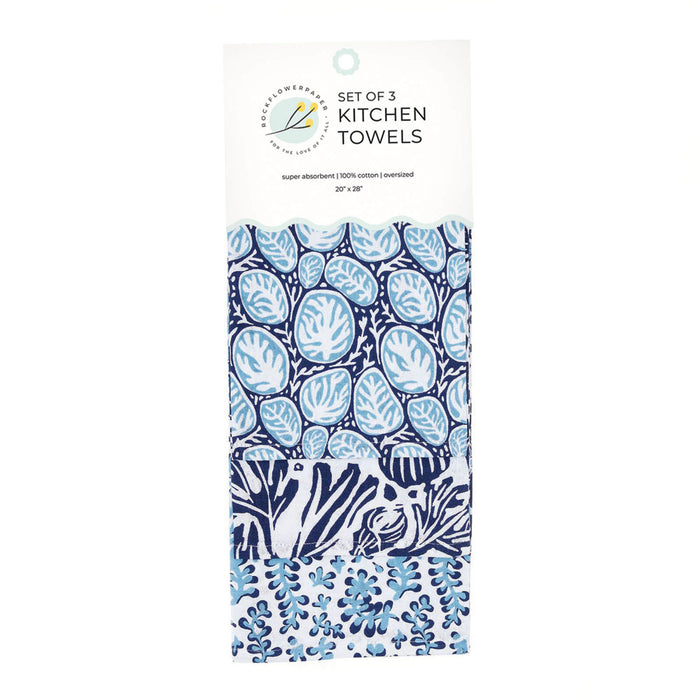 Sea Life Cotton Kitchen Towels (Set of 3)