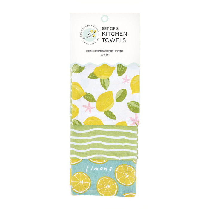 Limone Cotton Kitchen Towels (Set of 3)