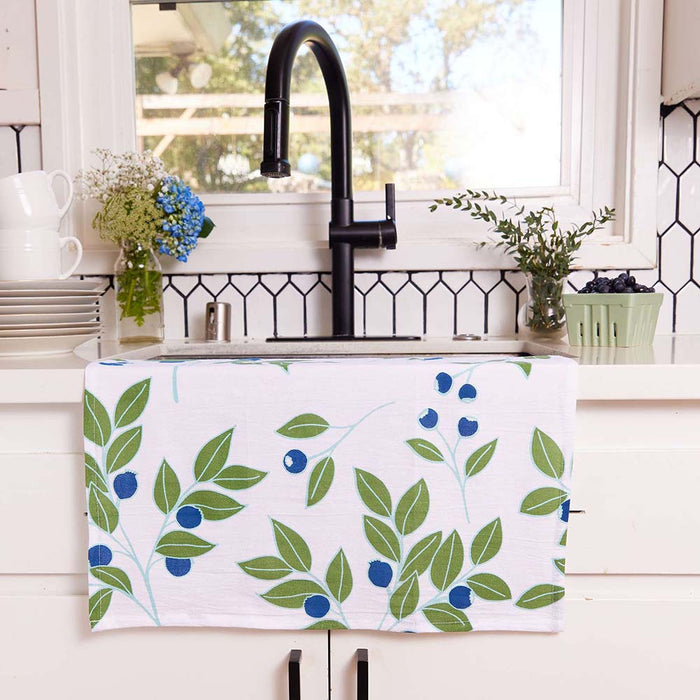 BLUEBERRY MEDLEY Cotton Kitchen Towels, Set of 3