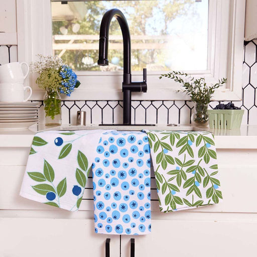 BLUEBERRY MEDLEY Cotton Kitchen Towels, Set of 3 (Available: 01/31/2025)