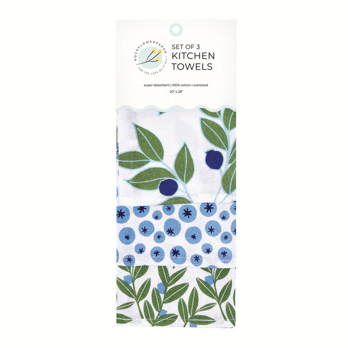 Blueberry Medley Cotton Kitchen Towels (Set of 3)