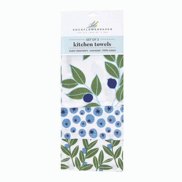 BLUEBERRY MEDLEY Cotton Kitchen Towels, Set of 3 (Available: 01/31/2025)