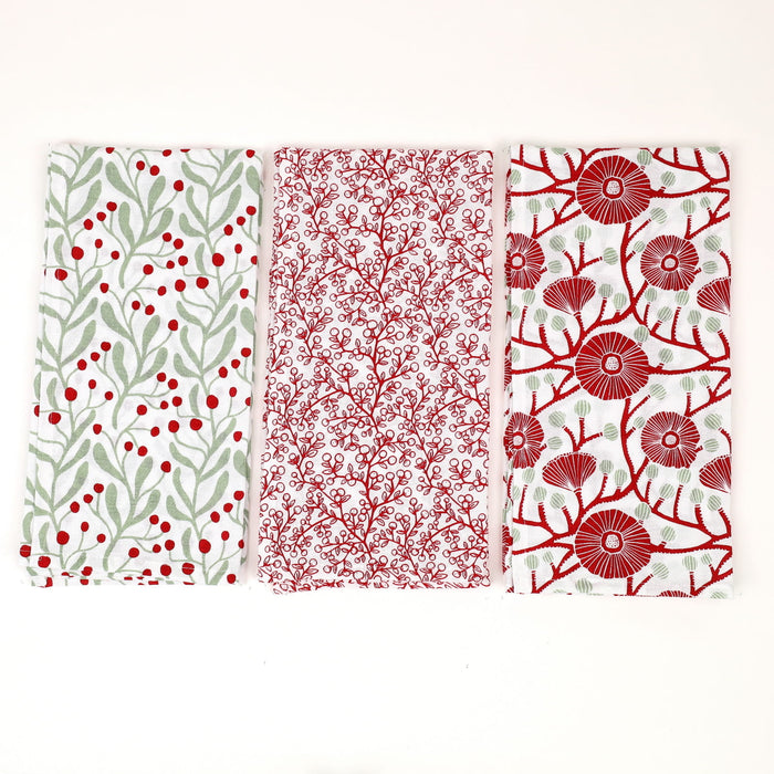 Camellia Cotton Kitchen Towels (Set of 3)