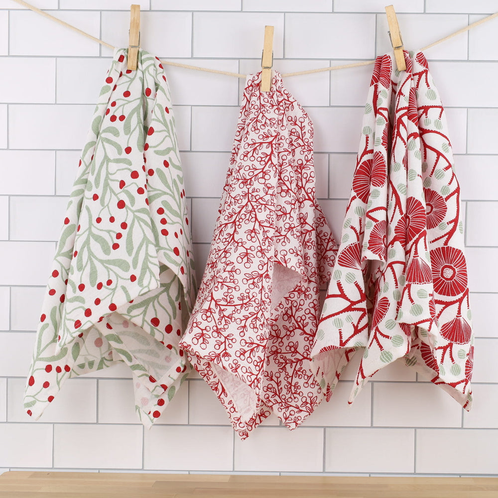 Camellia Cotton Kitchen Towels (Set of 3)