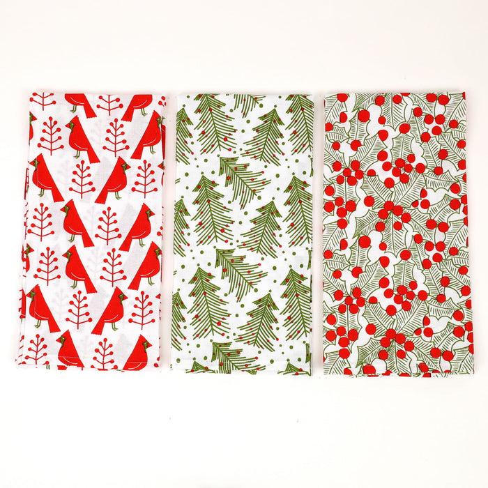Cardinal & Tree Cotton Kitchen Towels (Set of 3)