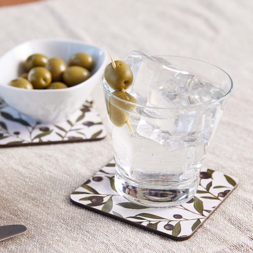 OLIVES Square Coasters, Set of 4