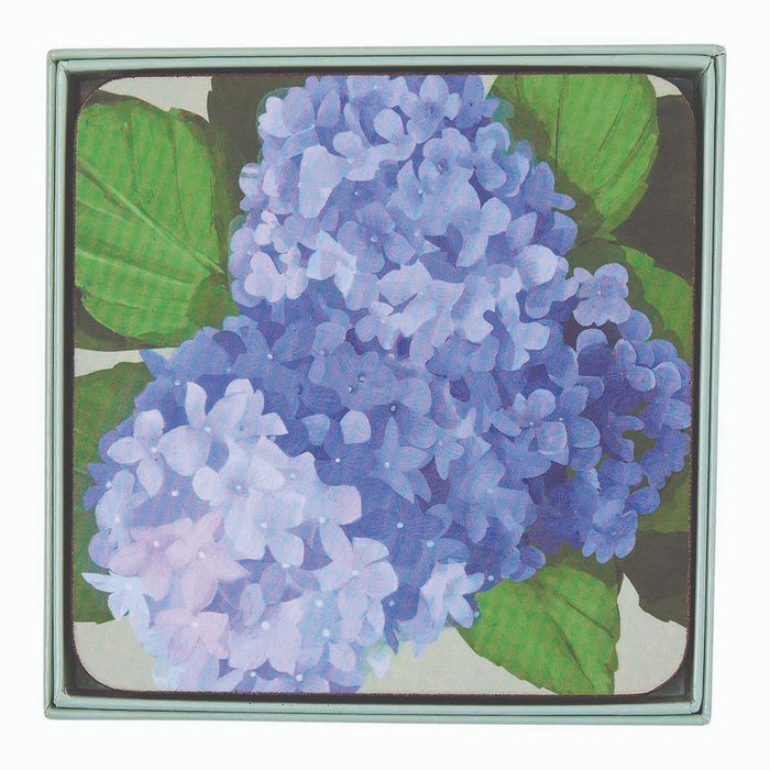 BLUE HYDRANGEA Square Coasters, Set of 4 (Available: 01/17/2025)