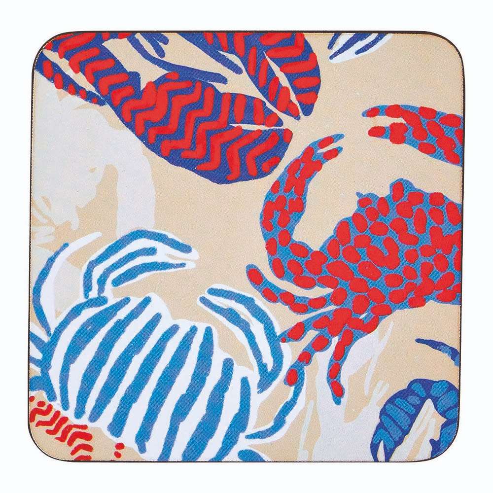 SANDY CLAWS Square Coasters, Set of 4