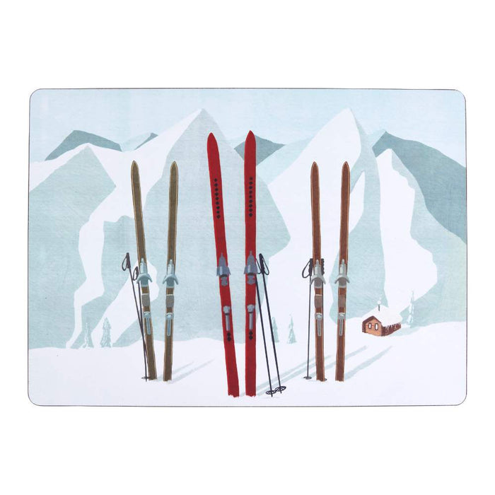 NORDIC SKI Placemat Cork-Backed Placemats, Set/4 (Available: 01/17/2025)