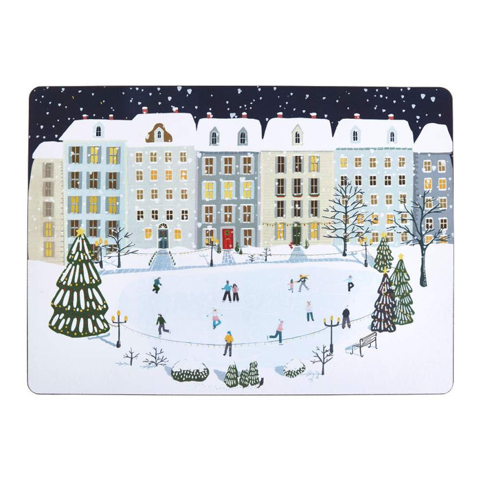 HOLIDAY IN THE PARK Cork-Backed Placemats, Set/4