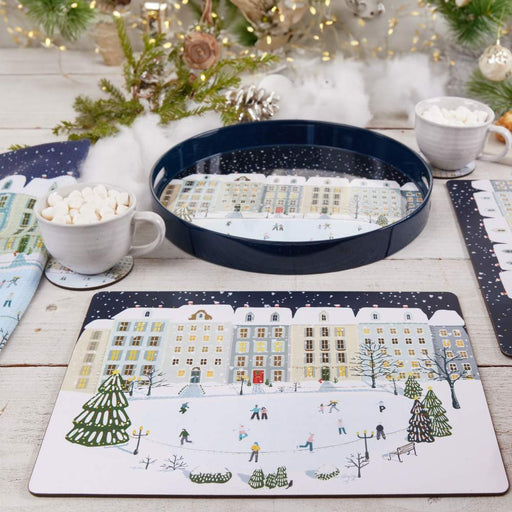 HOLIDAY IN THE PARK Cork-Backed Placemats, Set/4