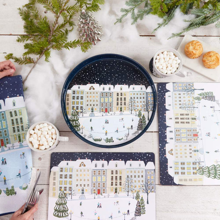 HOLIDAY IN THE PARK Cork-Backed Placemats, Set/4