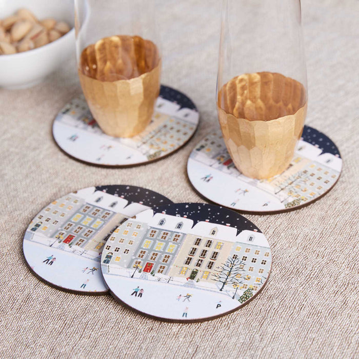 HOLIDAY IN THE PARK Round Coasters, Set of 4