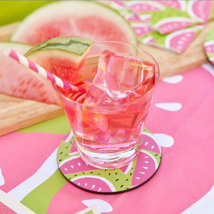 WATERMELON PARTY Round Coasters, Set of 4