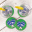 PICKLEBALL GREEN Round Coasters, Set of 4