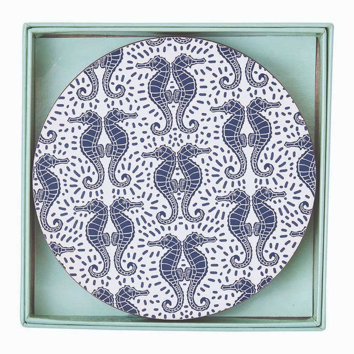 SEA HORSES Round Coasters, Set of 4 (Available: 01/17/2025)