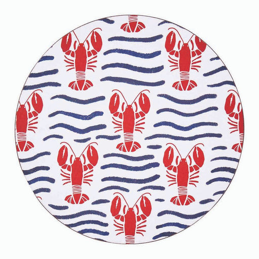 LOBSTER WAVES Round Coasters, Set of 4 (Available: 01/17/2025)