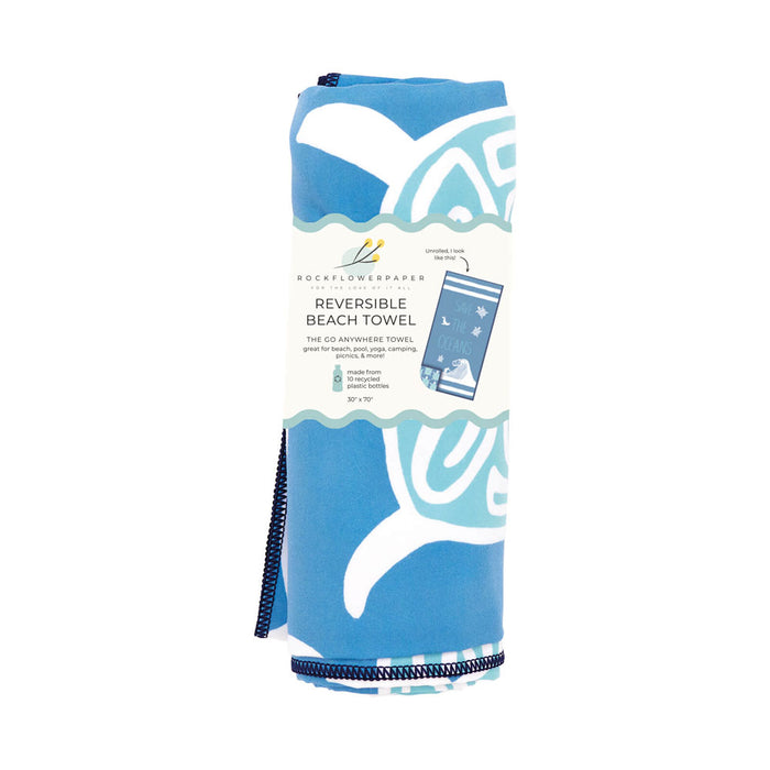 Save The Oceans Reversible Eco Beach Towel