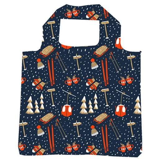 Nordic Ski Navy blu Bag Reusable Shopping Bag - rockflowerpaper
