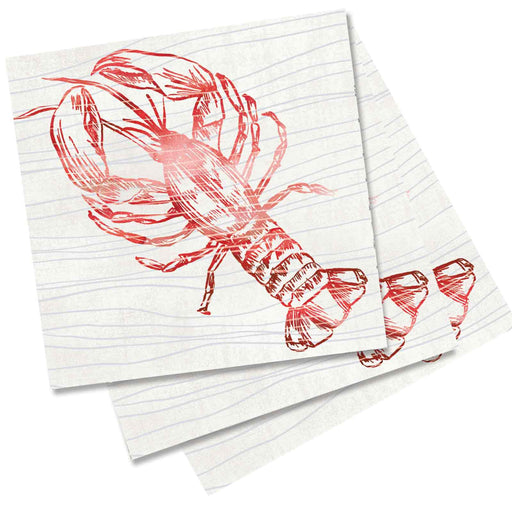 Red Lobby Paper  Cocktail Napkins (Pack of 25)