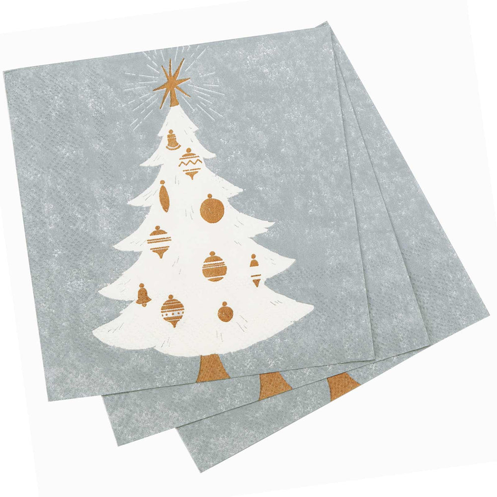 Winter White Tree Paper Napkins, Pack of 20