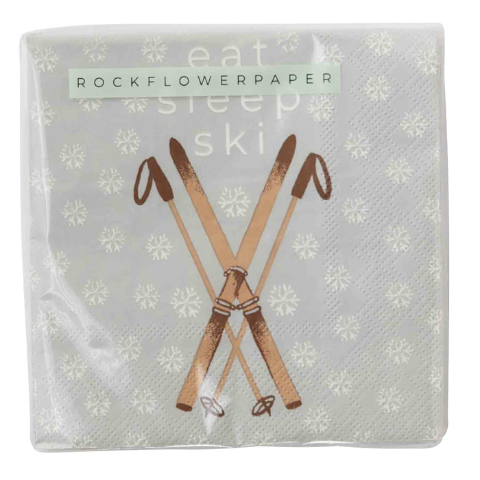Eat Sleep Ski Paper Paper Napkins, Pack of 20