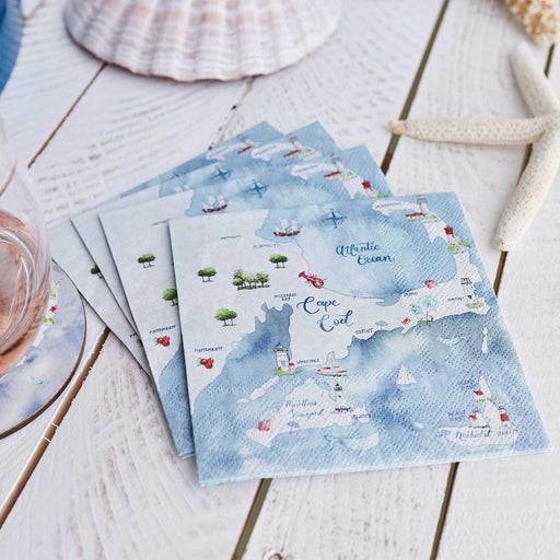CAPE AND ISLANDS Paper Cocktail Napkins (Pack of 25)