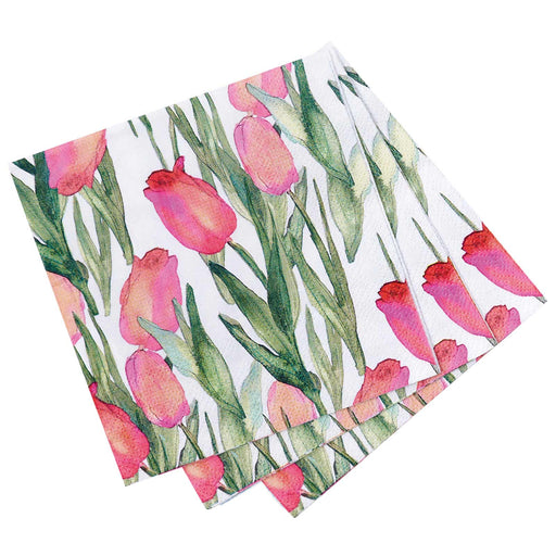 PINK TULIPS Paper Napkins (Pack of 25)