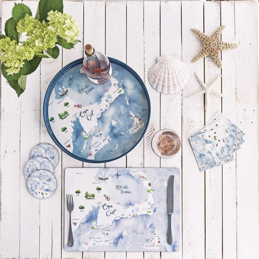 CAPE AND ISLANDS 15 Inch Round Tray