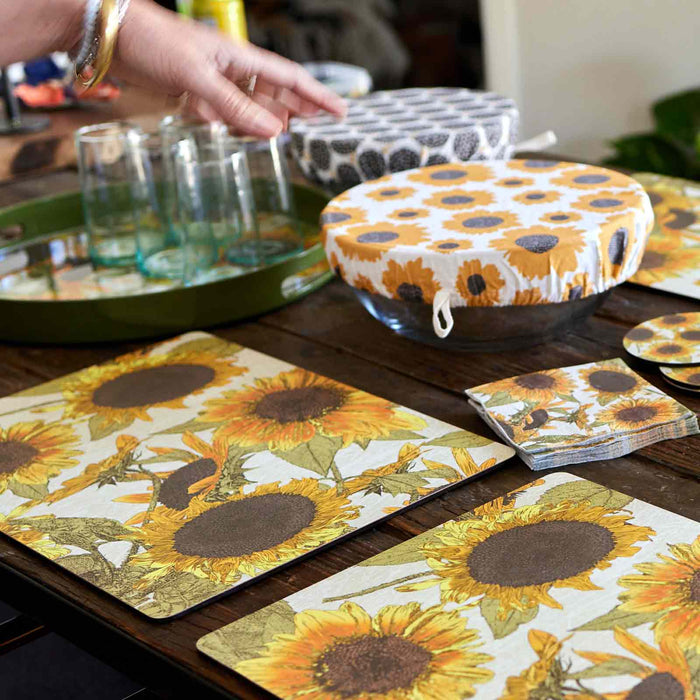 SUNFLOWERS Dish Covers Set Of 3