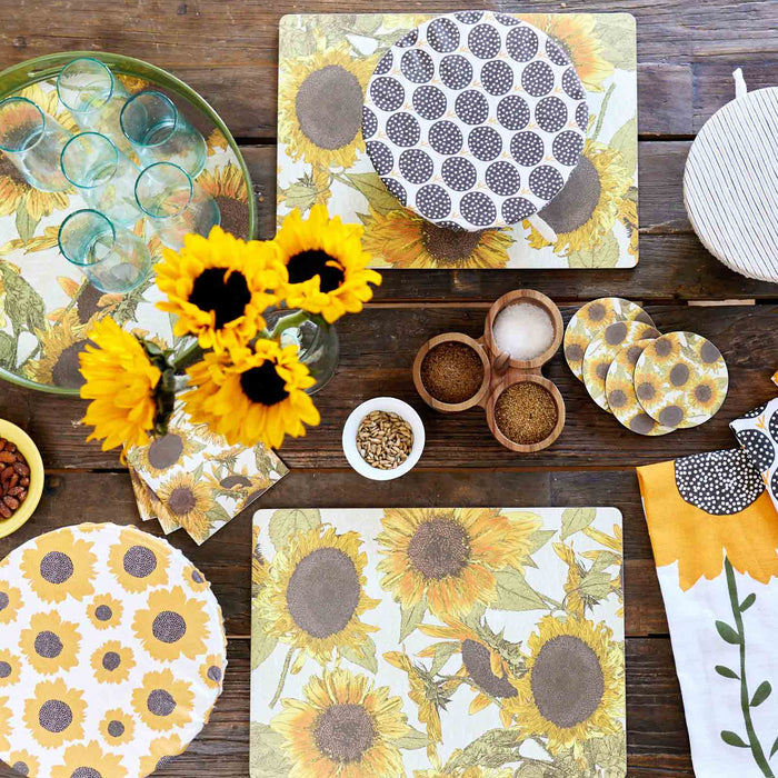 SUNFLOWERS Dish Covers Set Of 3