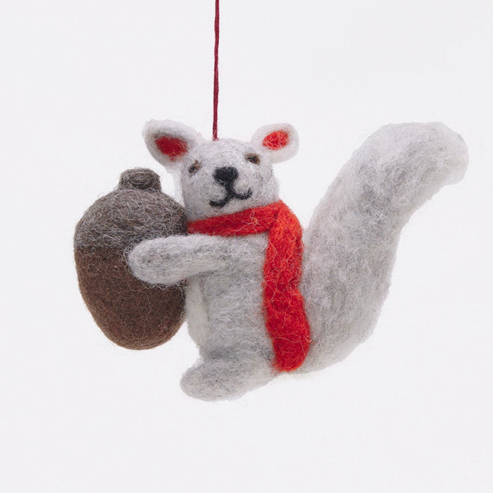 SQUIRREL Felt Ornament