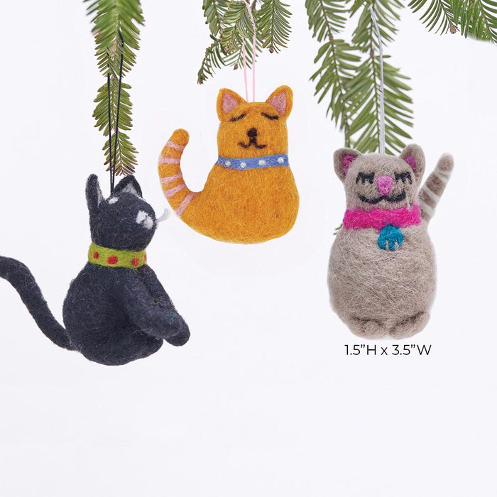 CAT TAN Felt Ornament