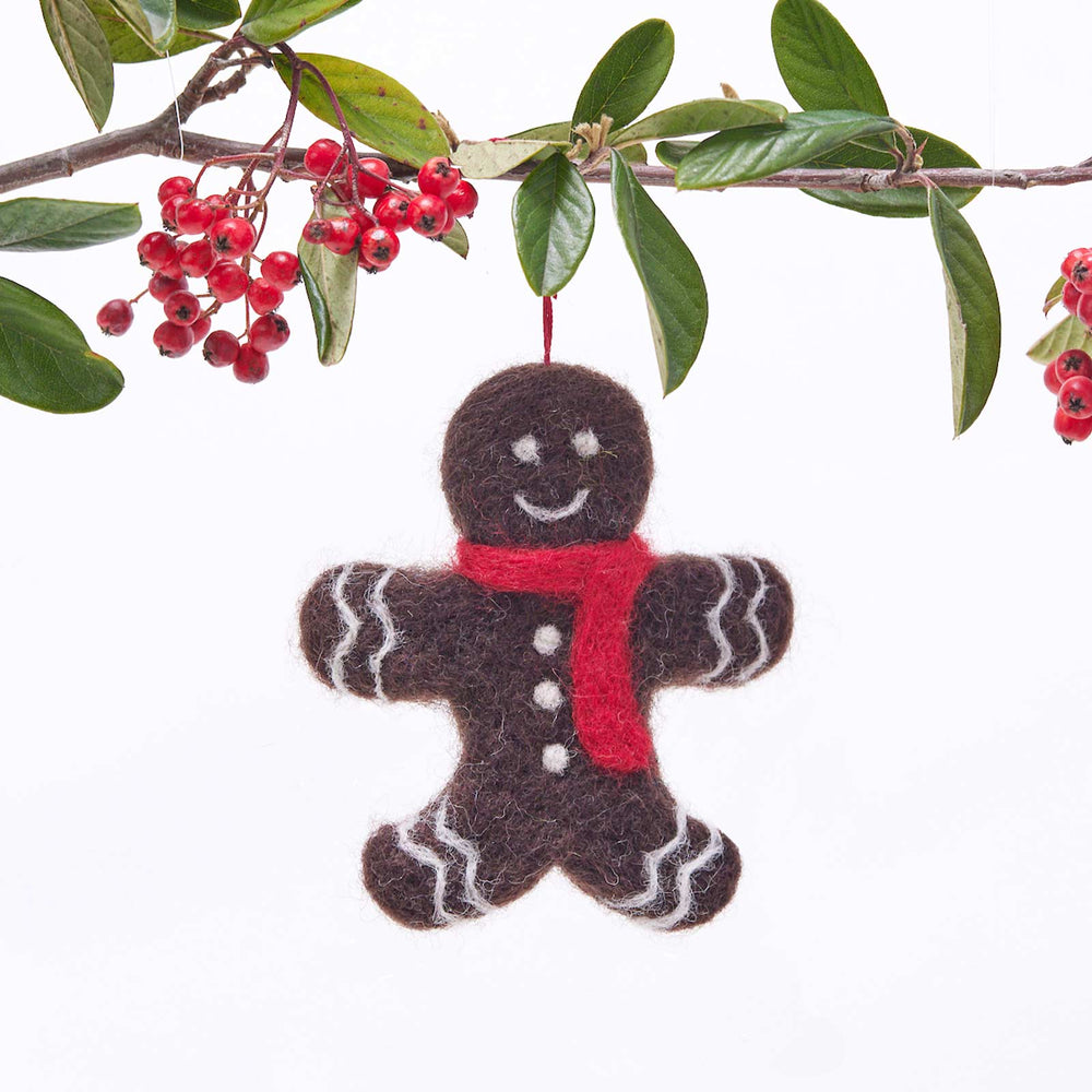 GINGER BREAD MAN Felt Ornament