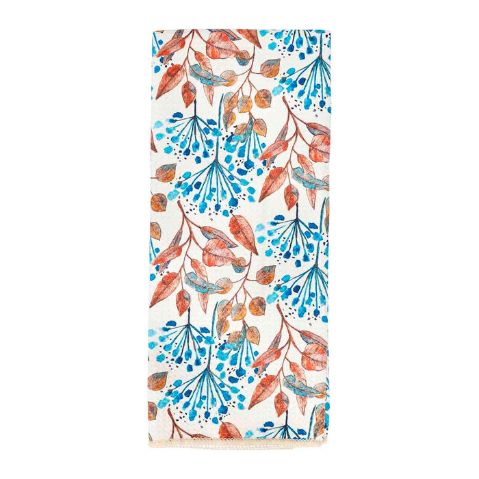 PASSION FLORA blu Kitchen Tea Towel