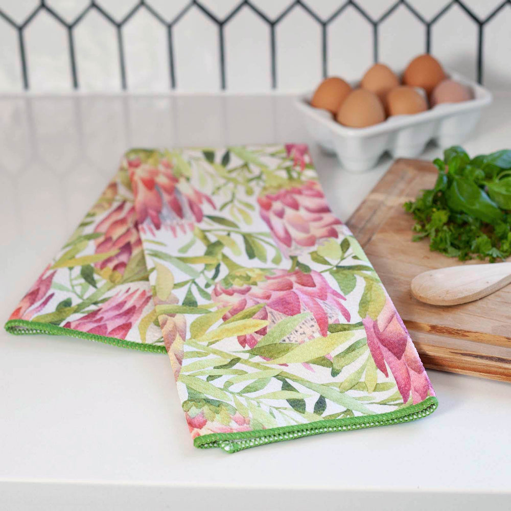 PROTEA GARDEN blu Kitchen Tea Towel