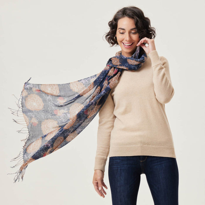 AUTUMNAL ROSES Lux Scarf