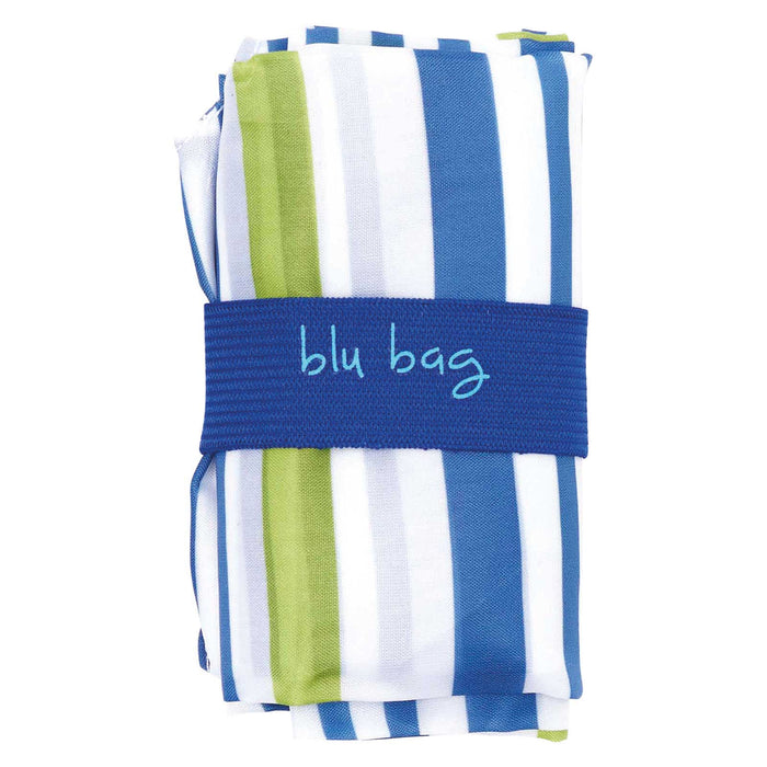 SUMMER STRIPE Blue blu Bag Reusable Shopper Tote