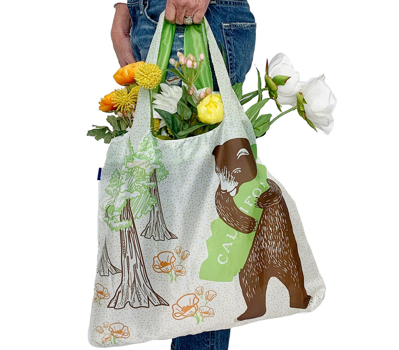 CALIFORNIA BEAR blu Bag Reusable Shopper Tote