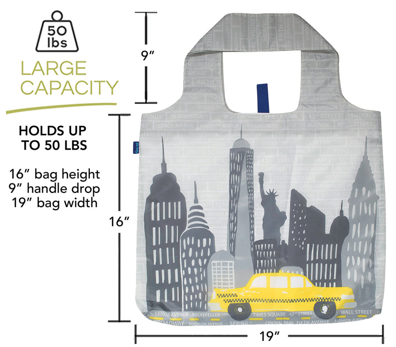 NYC blu Bag Reusable Shopper Tote