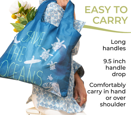 SAVE THE OCEANS blu Bag Reusable Shopper Tote