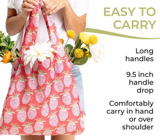 Strawberries blu Reusable Shopping Bag
