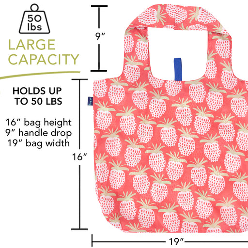 STRAWBERRIES blu Bag Reusable Shopper Tote