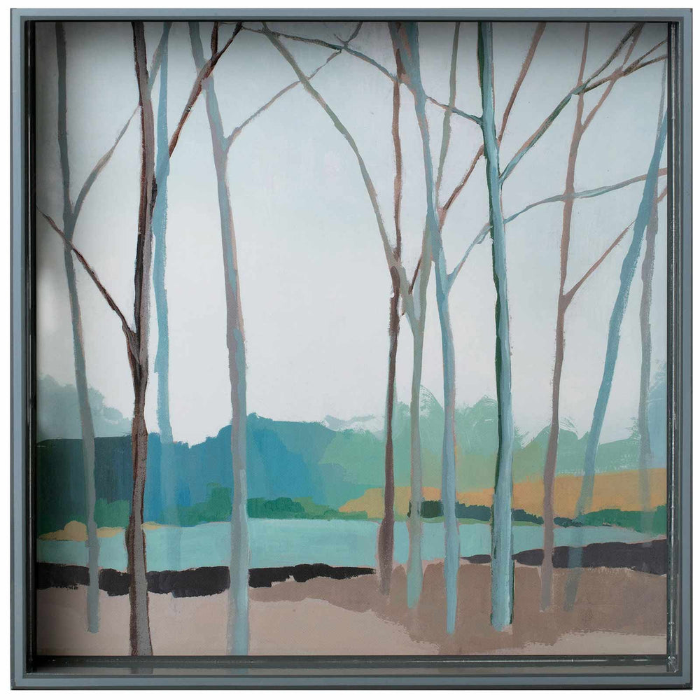 Winter Trees 15 Inch Square Tray