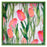 PINK TULIPS 15 Inch Square Tray