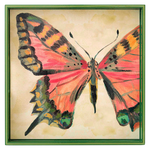 BUTTERFLY STUDY 15 Inch Square Tray