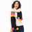 PICCADILLY STRIPE BLACK Knit Pom Pom Scarf