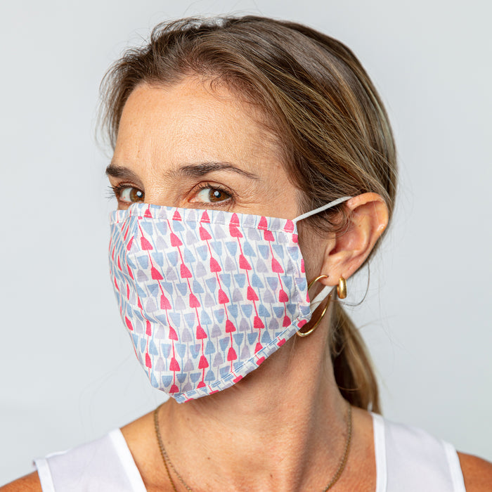 JACEY LAVENDER Reusable Pleated Cotton Mask - Reduced Price!