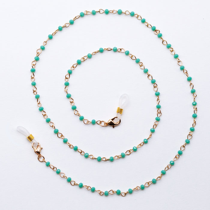 CELADON Beaded Gold Chain Mask Necklace